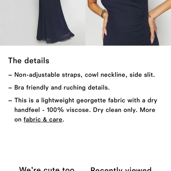 NWOT Reformation Senna Dress (Navy) - Picture 8 of 8